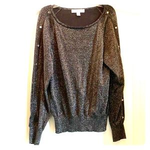 Michael Kors Metallic LS Light Sweater